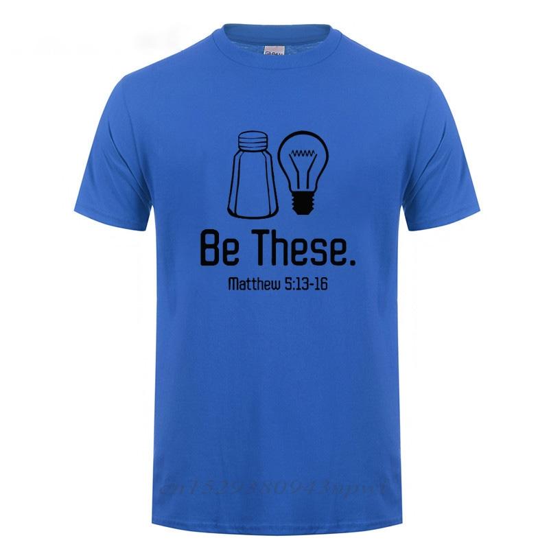 Sei dieses Salz und Licht Christlich Matthäus 51316 T-Shirt Mann Frau Hip Hop Kurzarm Rundhals Baumwolle Lustiges T-Shirt Tshirt