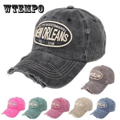 Retro Baseballkappe für Damen und Herren Gewaschene Papa Bestickte Mütze Lässige Snapback-Mütze Sommer Sonnenkappe Unisex