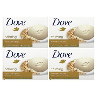 Dove, Kalmerend, Zeepblokjes, Havermout en Rijstmelk Geur, 4 stuks, 106 g (106 gr) elk