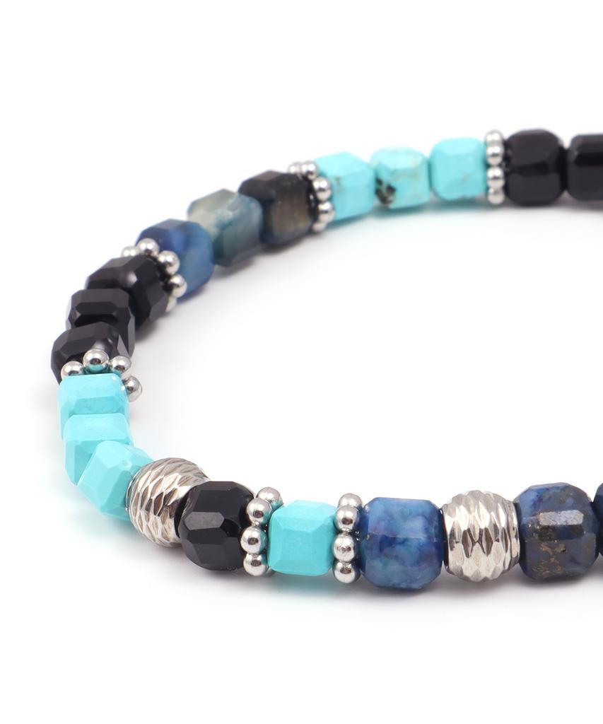 Polalita Black Türkiye Blue Mix Bracelet (Plt-Br-073_Bl)