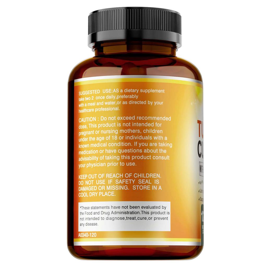 Kurkuma Curcumin 2600mg - Gelenkgesundheit, Linderung von Gelenkschmerzen und Entzündungen