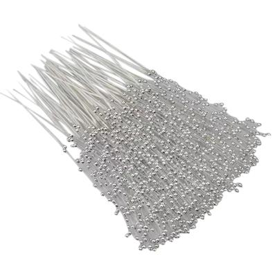 100 Stems Imitation Pearl Sticks Beaded String For Crafts Spray Beads Wire Stems DIY Accessories Wedding Bridal Flower Bouquet Party Table Decor