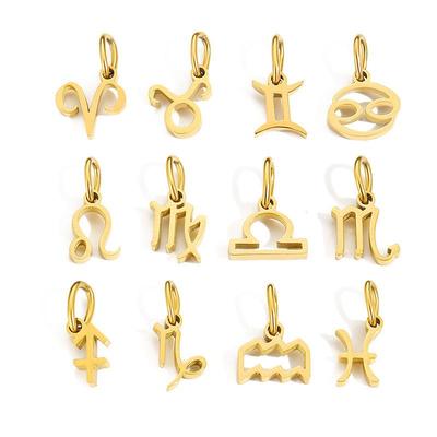 European & American Twelve Constellations Stainless Steel DIY Jewelry Pendants for Necklaces & Bracelets.