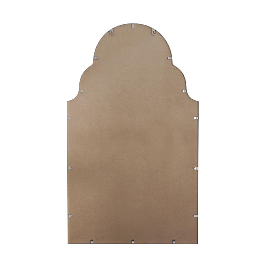 61x101CM Silberner Rechteckiger Spiegel, Wandspiegel Metallrahmen, Badezimmerspiegel für Wand, für Badezimmer, Wohnzimmer, Schlafzimmer Wanddekoration