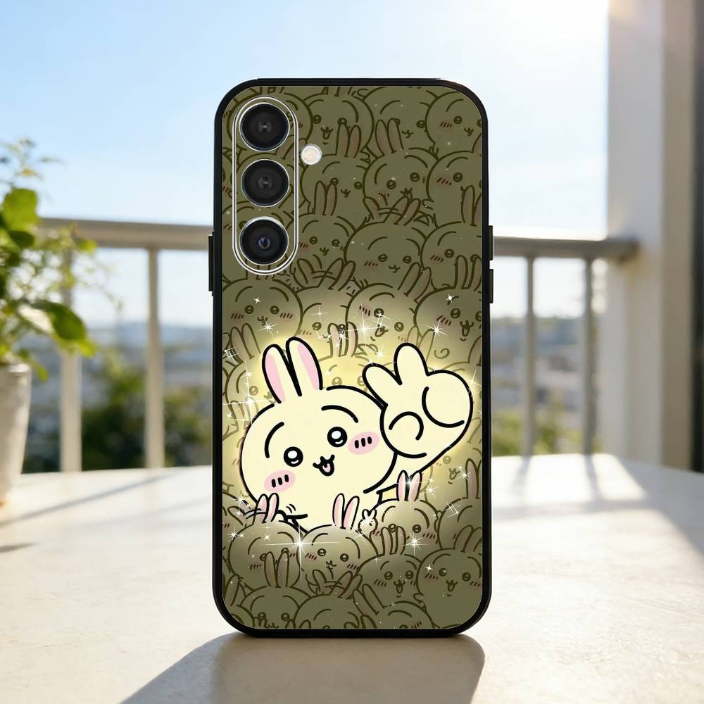 Cute C-C-Chiikawas Phone Case For Samsung A73,72,71,53,52,51,22,91,80, Soft Black Cover