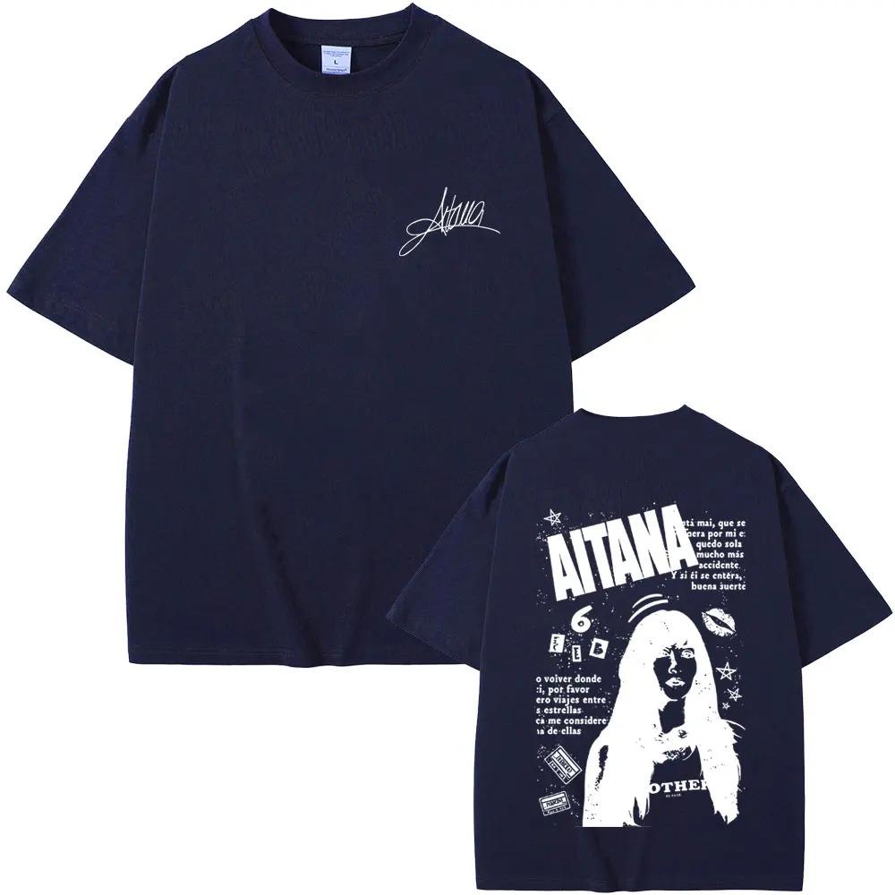 

Aitana Portrait TShirt Cuarto Azul 2026 World Tour Merch Spanish Pop Music Graphic Comfortable Women And Men Tshirts 4XL