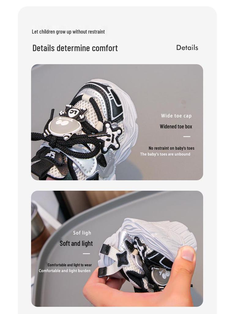 2025 Toddler Sneakers: Spring/Autumn Non-Slip, Soft Sole, Mesh Shoes for Boys & Girls