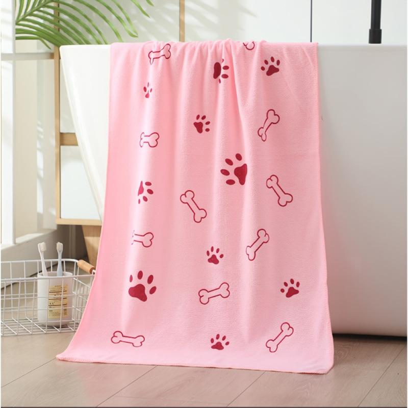 Quick Drying, Cartoon Print Pet Bathing Towel, Ideal For Drying Cats, Dogs, Pet Grooming