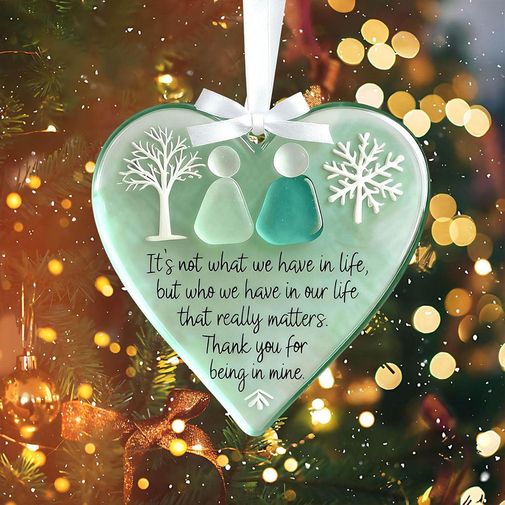 2025 Ornament Śnieżynka z Szkła Morskiego Przyjaźni Akrylowy Wisiorek Przyjaźni na Choinkę do Przedpokoju Festiwalu Domu Kolegi