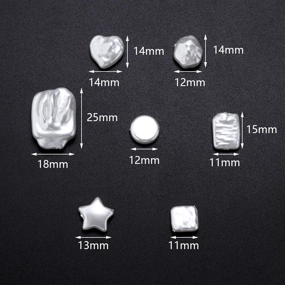 10Pcs Irregular ABS Imitation Pearls Beads Acrylic Loose Beads For Jewelry Making DIY Necklace Earrings Supplies Accessories
