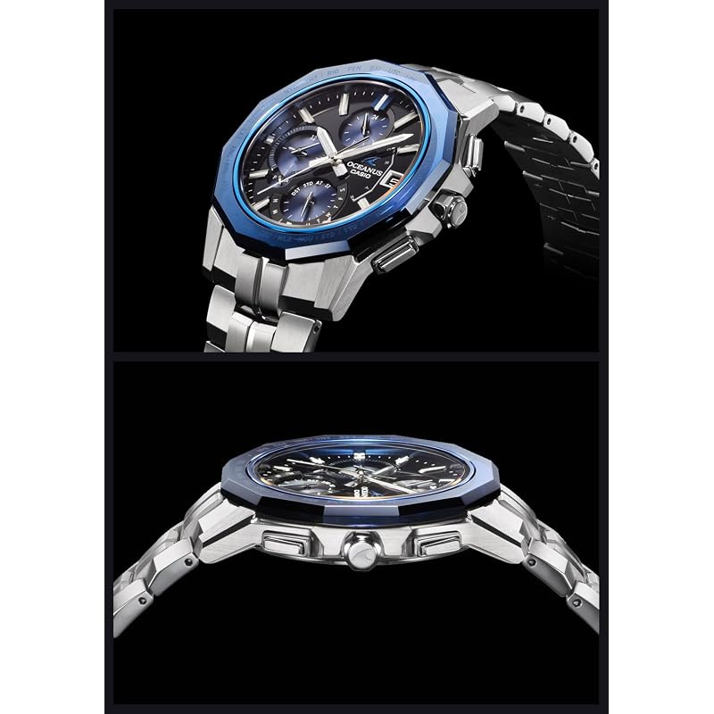 [Casio] Oceanus Watch [Domestic Genuine Product] Made In Japan Manta Bluetooth Radio Solar Sapphire Glass OCW-S6000-1AJF Men's Silver