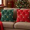 Christmas Pillowcase 3D Embroidery Tree Pattern Winter Holiday Throw Pillow Cushion Cover Festive Home Decor