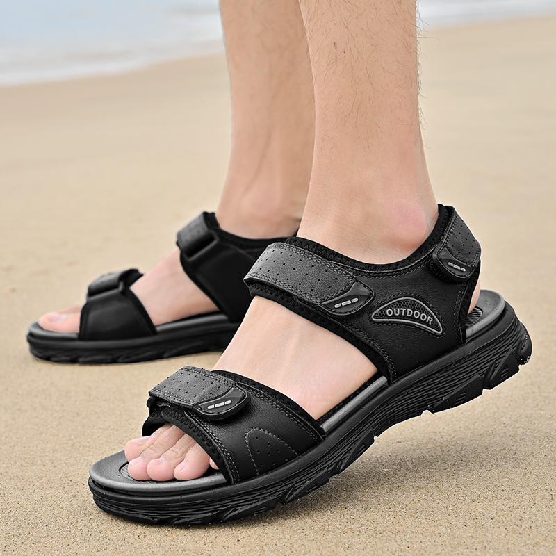 Fashion Men's sandals outdoor Black Sandal Fashion Summer Sandals 2024 new Products Shoes for Men Water Walking Soft Beach Sandals