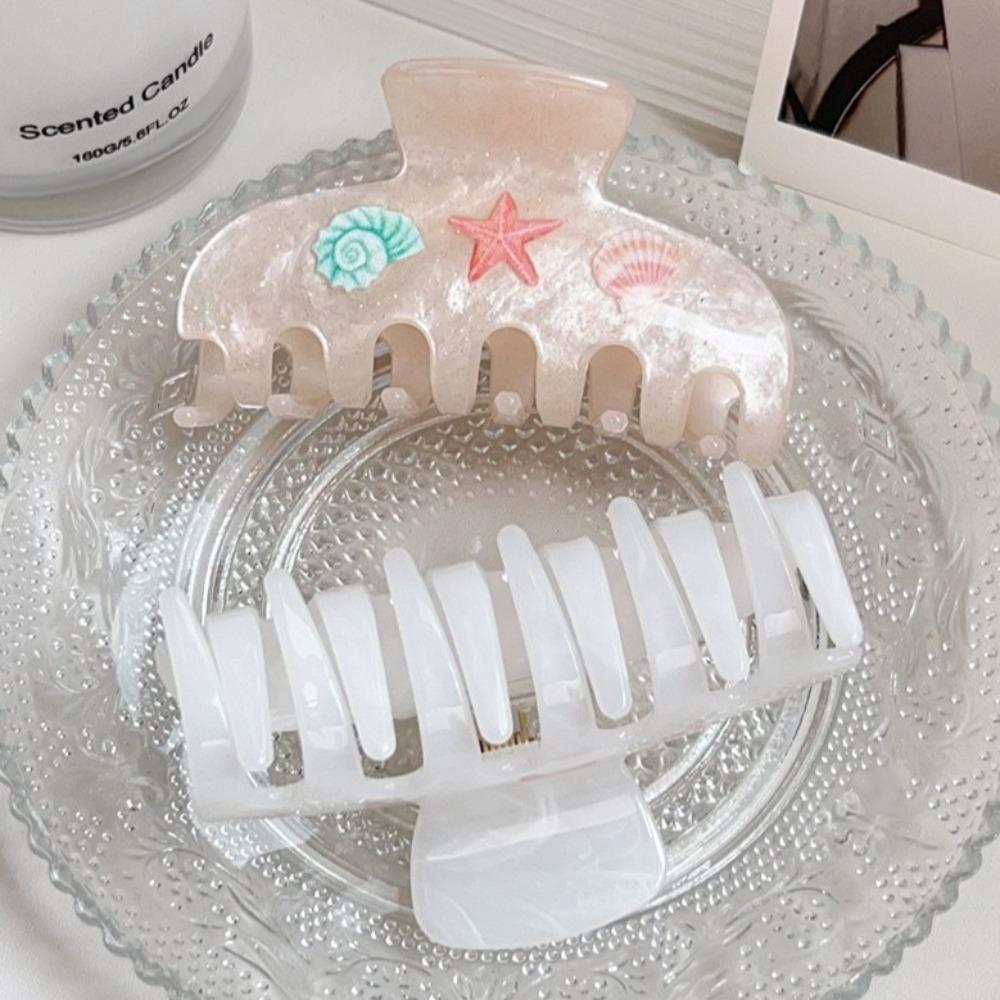 Acetate Starfish Hair Claw Cherry Sea Star Grab Clip Fashion Acetic Acid Hair Clip  Vacation