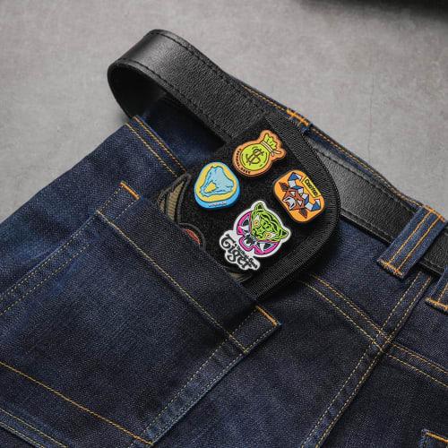 VIPERADE VE20 Small EDC Pouch with Velcro, EDC Pocket Organizer for Men, Small EDC Organizer Pouch with 5 Pockets (Black)