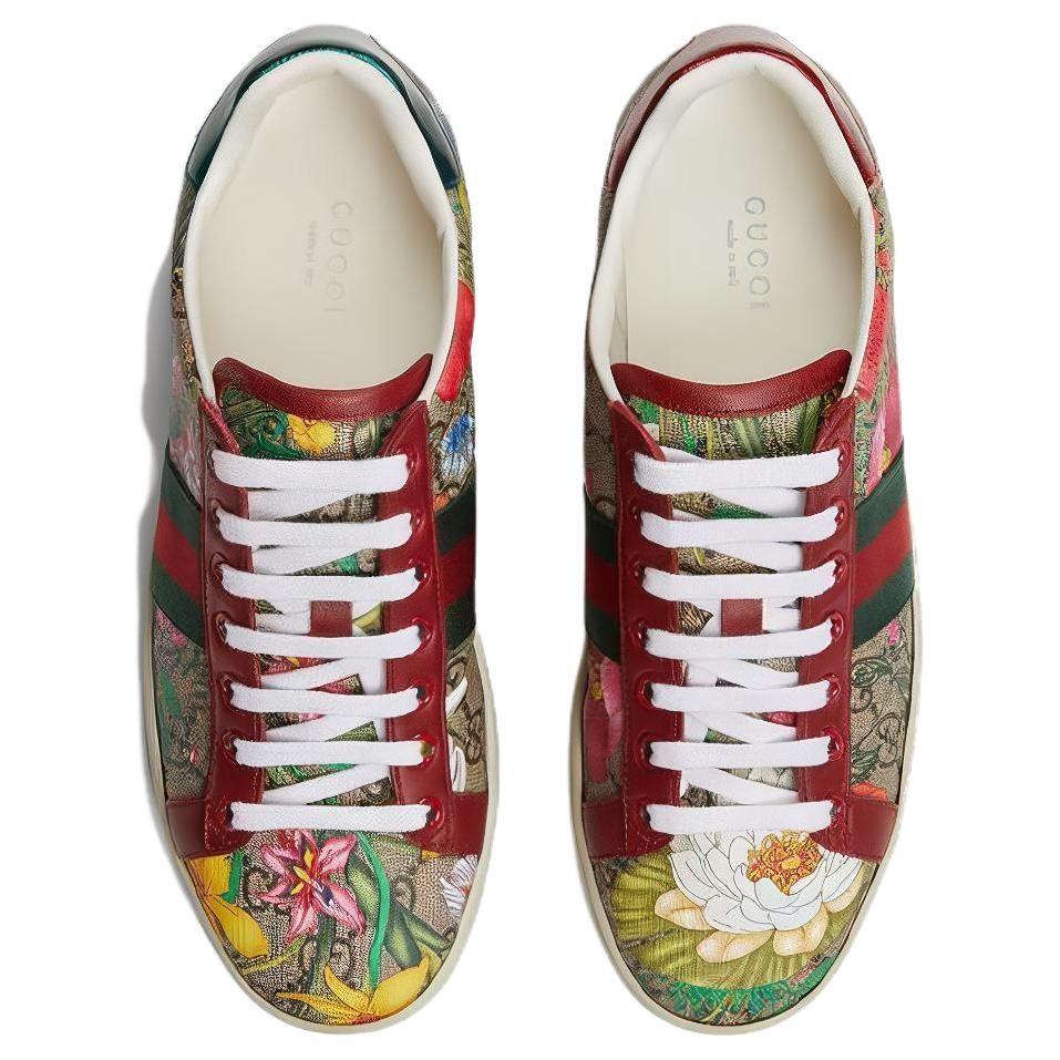 Gucci Wmns Ace Gg Supreme Low 'Flora Print - Red' Women's 433900 HT520 8490