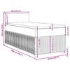 VidaXL Sommier à lattes de lit avec matelas Noir 90x200 cm Velours 3287634