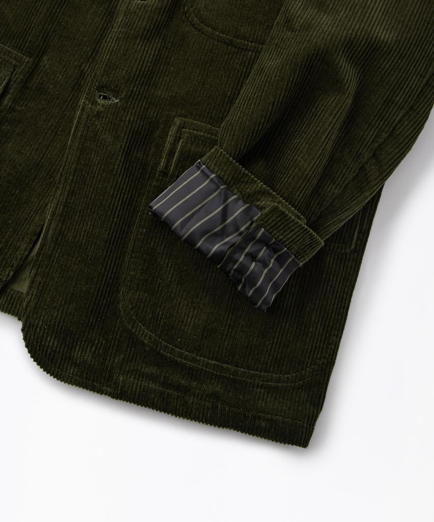 HERVORRAGEND Klassische 3-Knopf-Jacke aus hochdichtem Cord_D.Olive