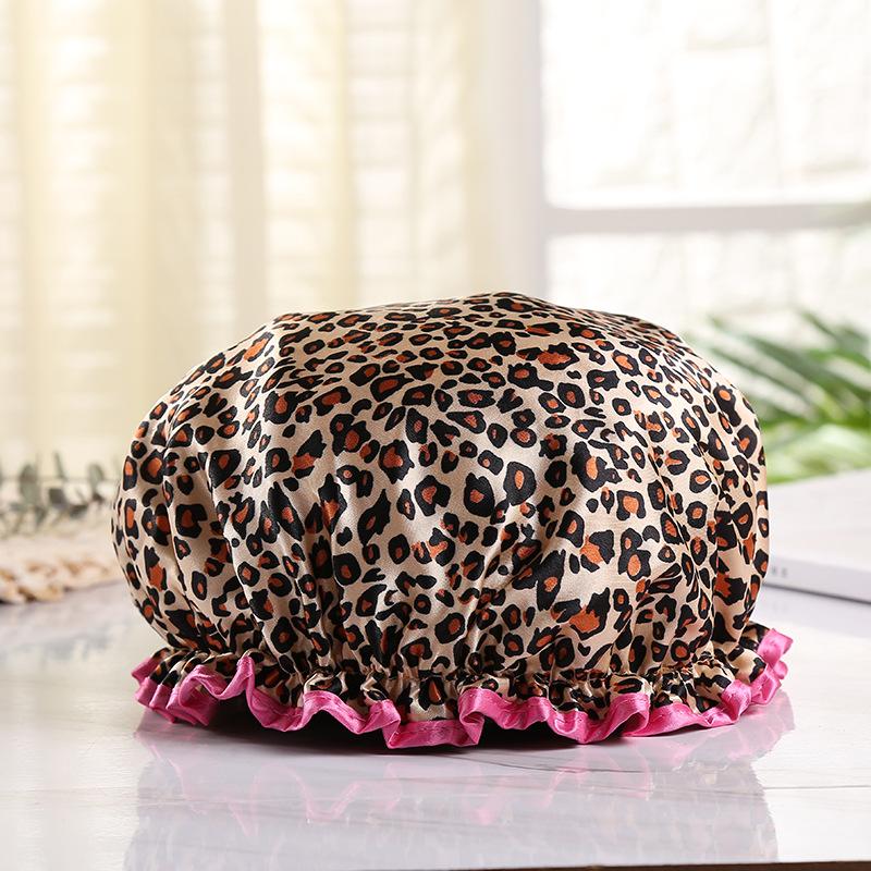 Double-Layer Waterproof Adult Bath & Hair Cap - Makeup, Kitchen, Anti-Oil, Thickened; Customizable Logo