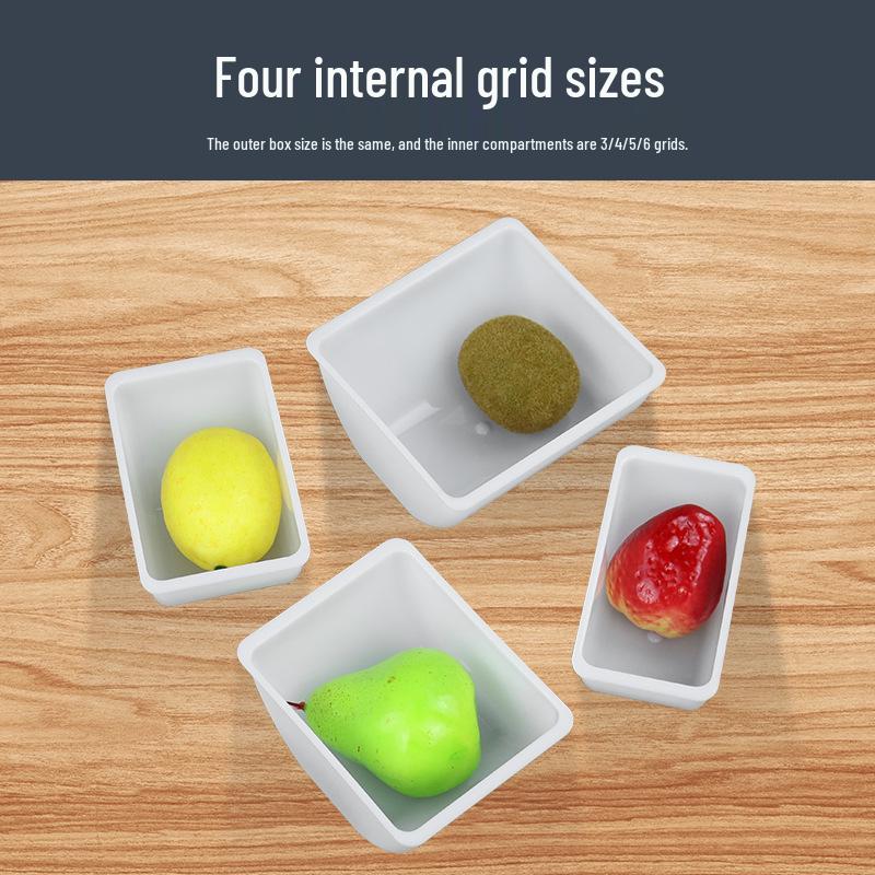 Multifunctional Multi-layer Divided Box with Lid for Fruit Tasting and Ingredient Storage