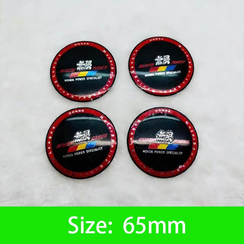 AAALX1 45-65mm Car Wheel Center Hub Cap Emblem Sticker Accessories For Honda Civic FIT Accord Prelude CRV 5Th City XRV CRV HRV Odyssey