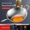 Non-Stick German Stainless Steel Wok Pan with Honeycomb Design for Induction & Gas Cookers