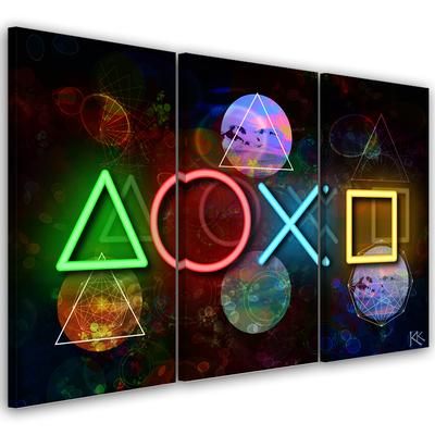 Three Piece Picture Canvas Print Game Console
