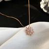 Merry Christmas Snowflake Zircon Necklace For Women Men Elk Xmas Tree Exquisite Collarbone Chain New Year Party Festival Jewelry
