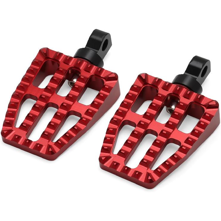 

Motorcycle Foot Pegs Mx Wide Footrests Pedals Chopper Bobber Style Fit For Harley Dyna Touring Street Glide Road King Road Glide Electra Glide червоний