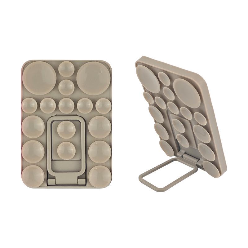 Universal Silicone Phone Holder: Suction Cup, Self-Adhesive, Folding Design