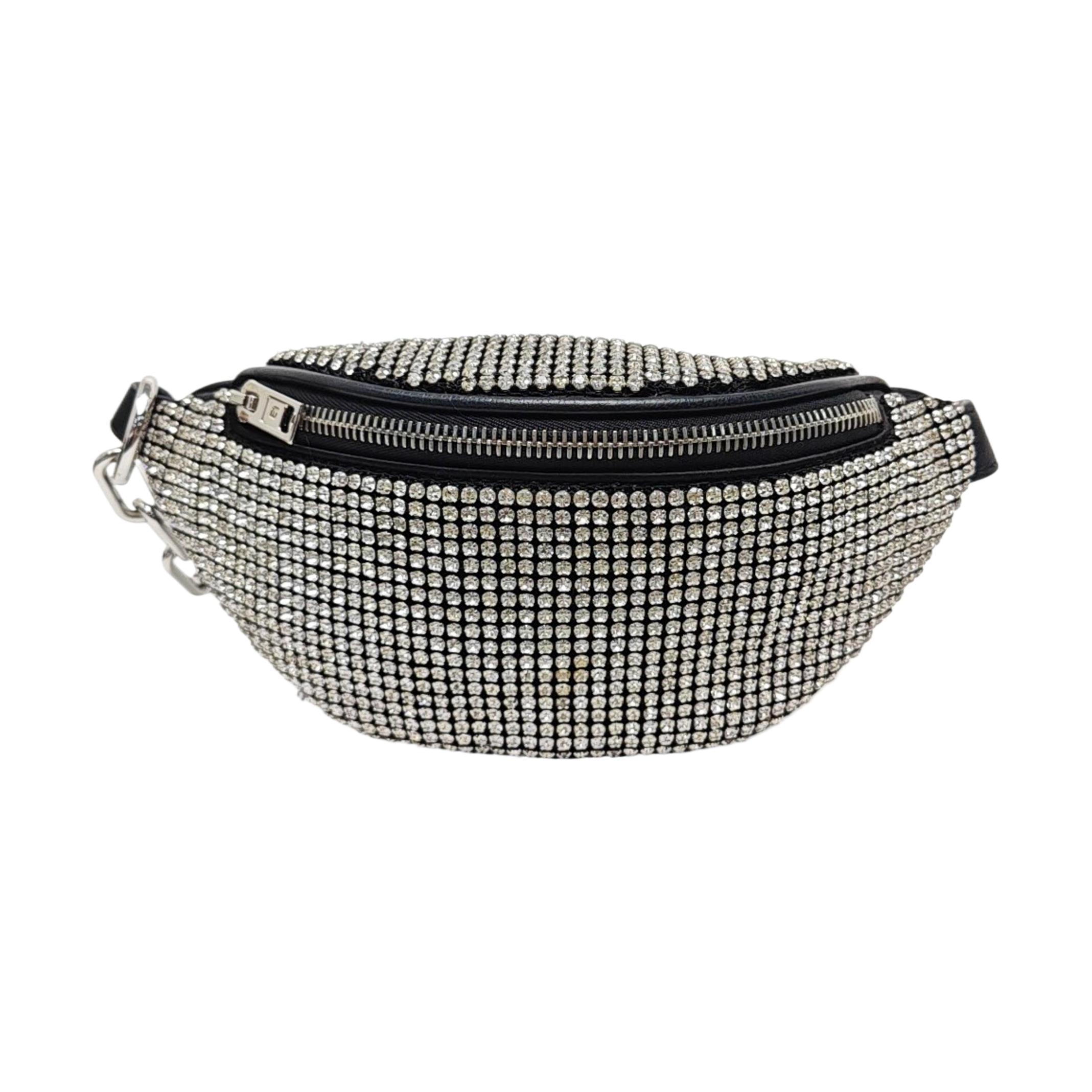 [Pre-Owned] Attica Series Adjustable Rhinestone Chain Internal Leather Logo Decoration Cowhide And Sheepskin Mini Shoulder Crossbo - Excellent #UHITW6 ONE SIZE