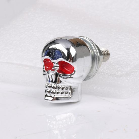 2Pcs Skull Bolt 3D Easy-Installation To Rust Electroplating Not Easy Design High Impact Resistant