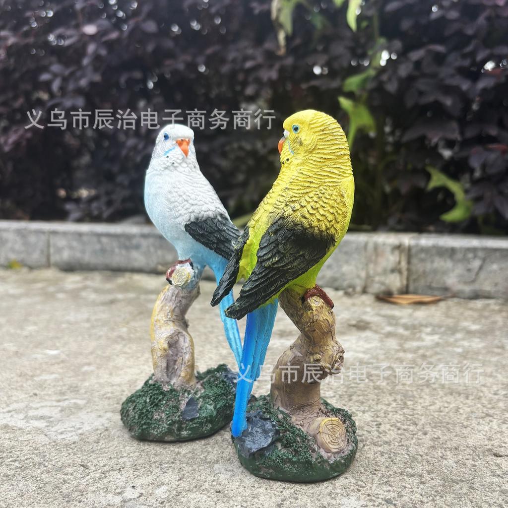 New Outdoor Parrot Resin Garden Statue Super Cute Home Desktop Parrot Statue Decoration