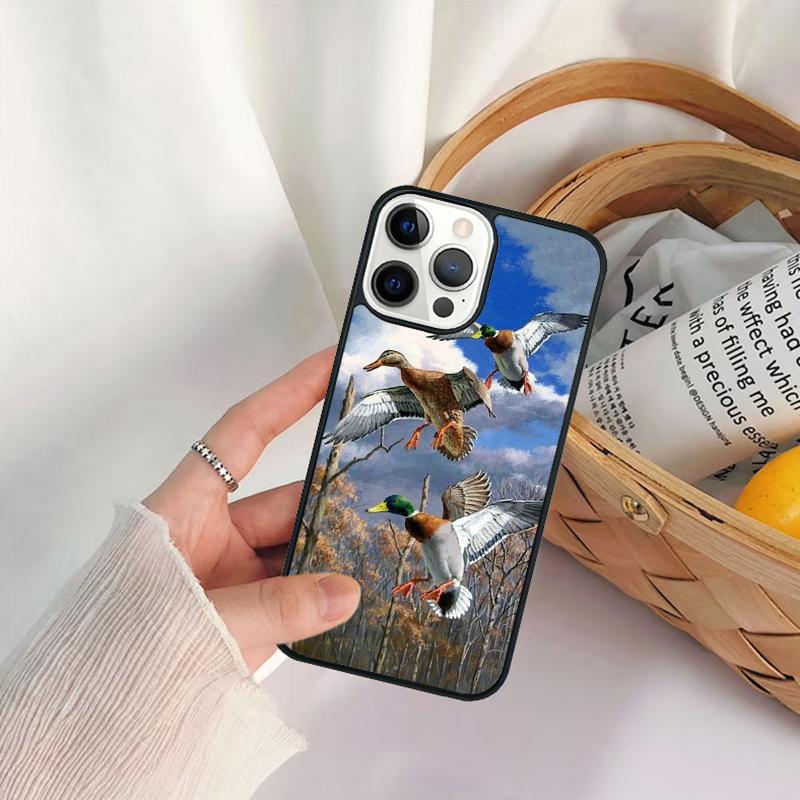 Bird Duck Hunting Sunset Phone Case For iPhone 17 Air 16 15 14 11 12 13 Pro  MAX Plus coque Cover Shell