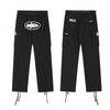 Mens Loose Fit Cargo Pants With Multiple Pockets Casual Drawstring Trousers Streetwear