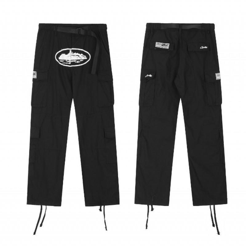 Mens Loose Fit Cargo Pants With Multiple Pockets Casual Drawstring Trousers Streetwear