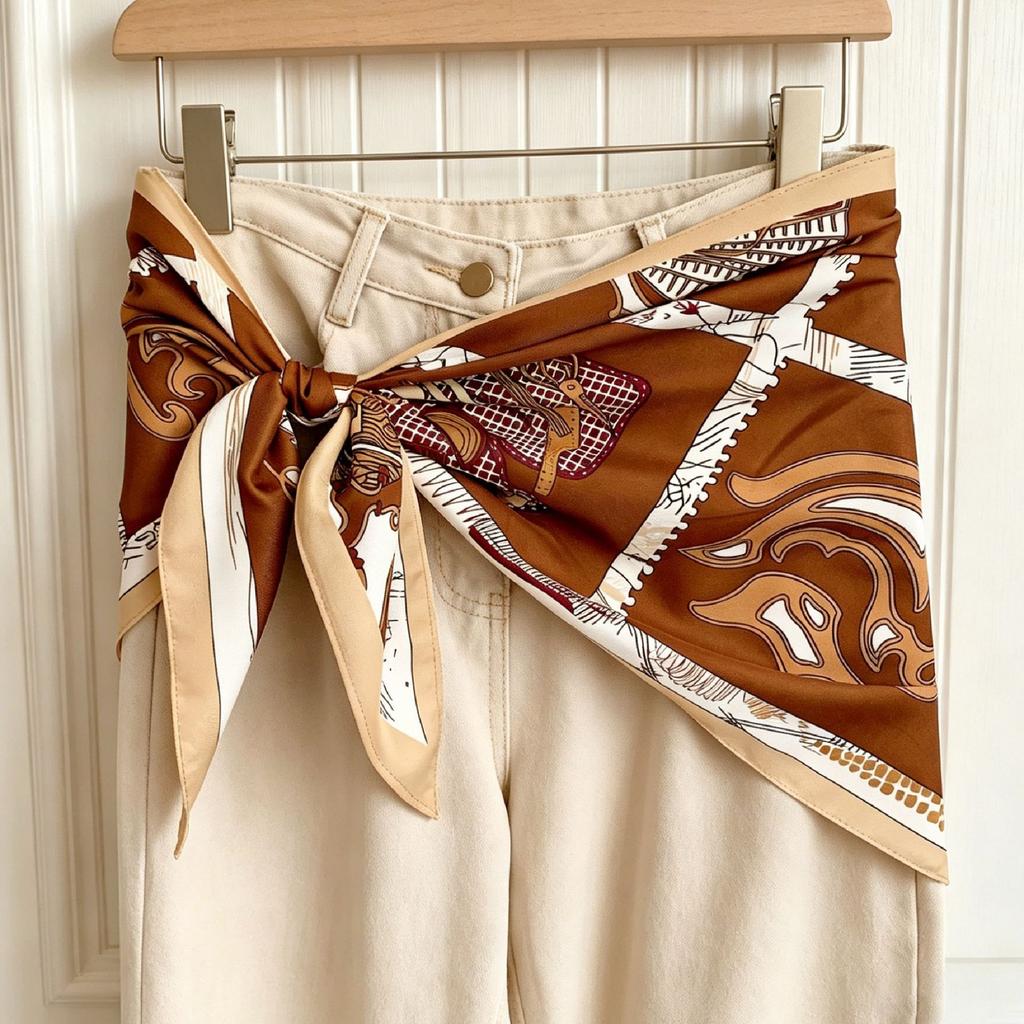 Spring and summer printed skirt women's triangle towel skirt curtain decorative belt towel stacked short skirt fart curtain new fashion