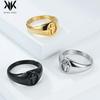 European Starry Sky Diamond Titanium Steel Women's Stackable Midi Ring - Fashionable, High-End Hand Jewelry