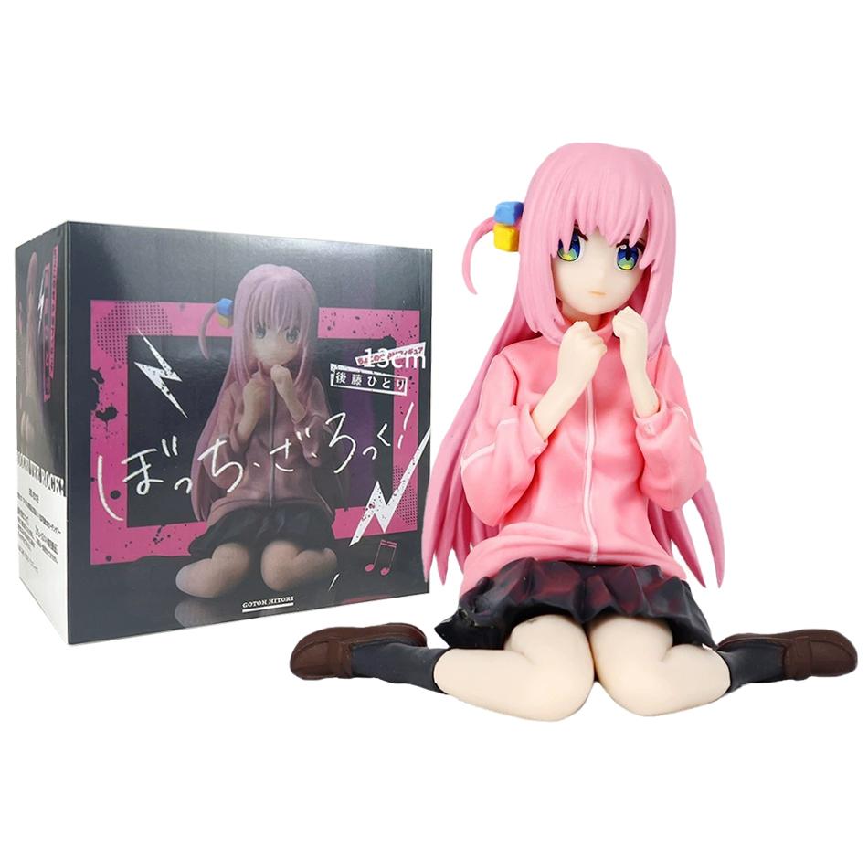17cm Anime Figure Bocchi the Rock Hitori Gotoh Kawaii Sitting Melancholy Girl Action Figures PVC Adult Collection Model Doll Toy