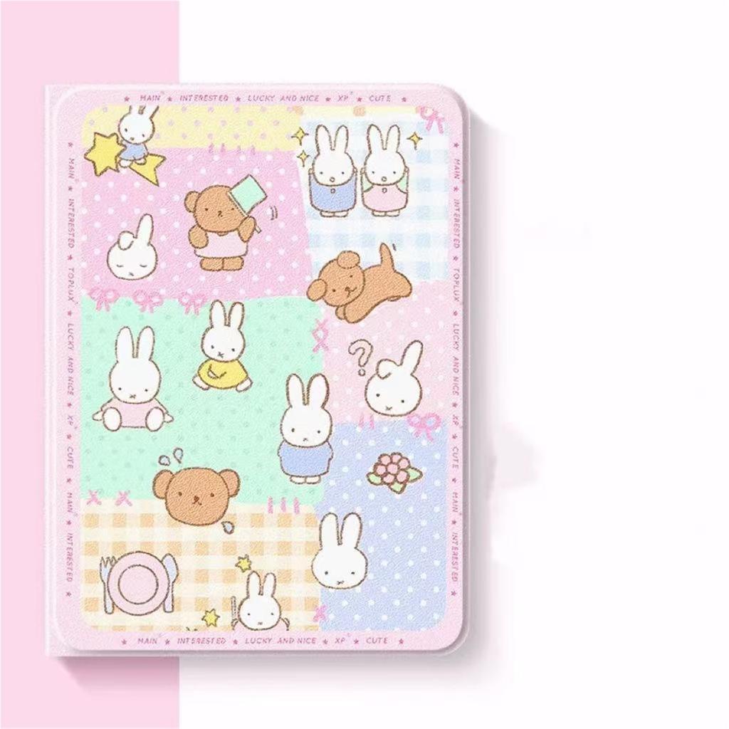 Miffy Boris Hase iPad Hülle für iPad 10.2/iPad Pro, Niedliche Silikonhülle, Leicht, Kratzfest, Stoßfest, Sturzfest, Ständerfunktion, P