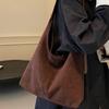 IELGY Ladies Tote Bag Suede Bucket Bag Large Capacity One Shoulder Armpit Retro Commuter