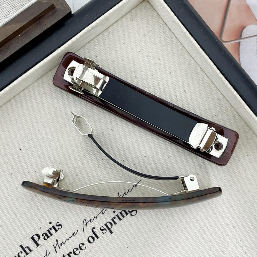 Korean New Design Retro 8.5cm Strip-Type Hair Clip high Ponytail Clip Fashion Acetic Acid Spring Clip Hair Accessories