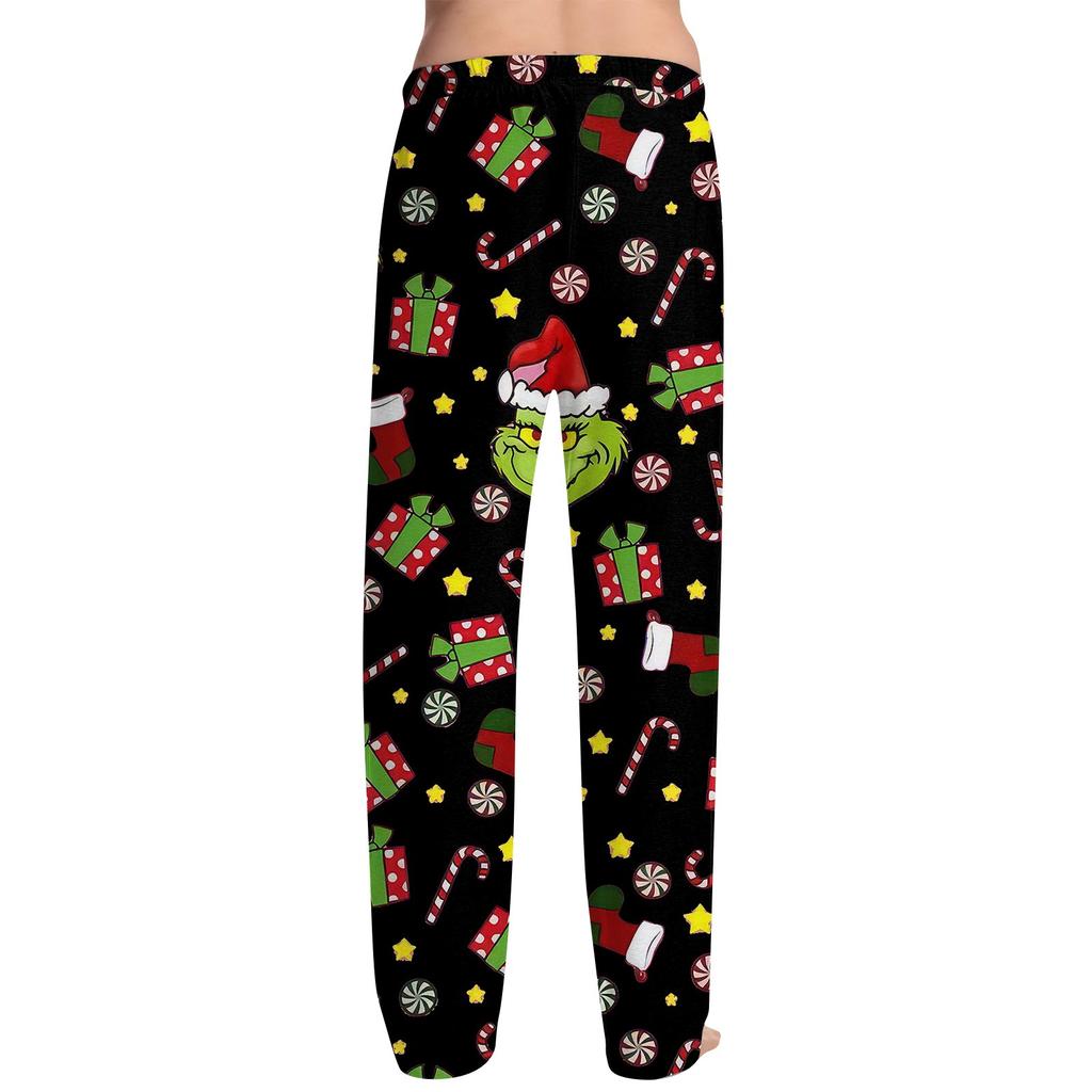 Herren Allover bedruckte Homewear-Hose Schlaf-Pyjamahose Lange Hose Pyjamahose