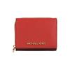 Front Logo Fashion Leather Folding Wallet Mini Women's Red
