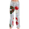 Women's Christmas Print Casual Pants with No Pockets for Holiday Wear