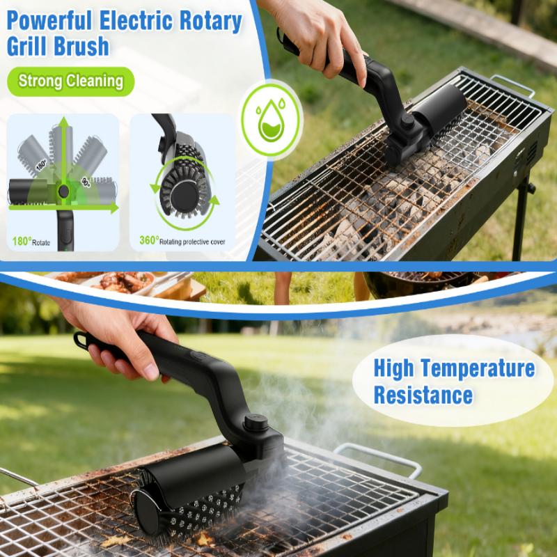 Spazzola da Cucina Accessori Barbecue Spazzola Barbecue Spazzola Elettrica Ricaricabile per Griglia Spazzola Elettrica per Griglia Spazzola Barbecue Spazzola per Pulizia Pavimentazione