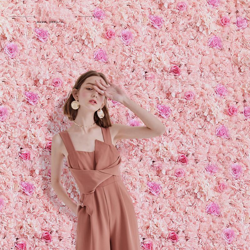 60X40CM Artificial Silk Rose Flower Wall Wedding Christmas Decoration Decorative Silk Hydrangea Wedding Decoration Backdrop