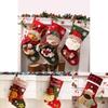 Cute Santa Claus Snowman Elk Socks Shaped Pendant For Holiday Decor