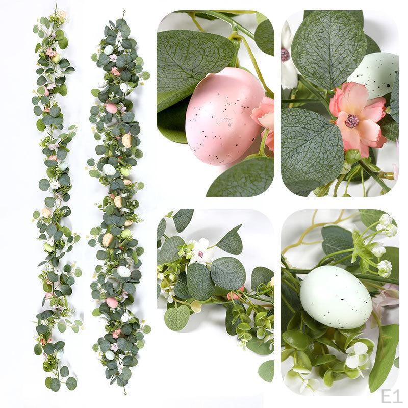 Artificial Easter Egg Garland Seasonal Decoration Greenery for Mantle Fireplace