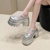 Fashion 2025 Summer Women's Fashion Outdoor Sandals Thick Platform Elevator new Hollow Mesh Breathable Best Seller Closed Toe Slippers